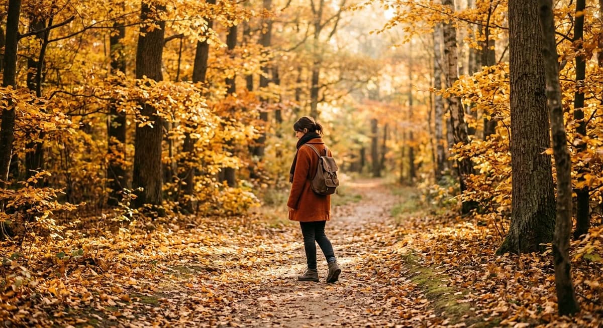 Spaziergang im Herbstwald