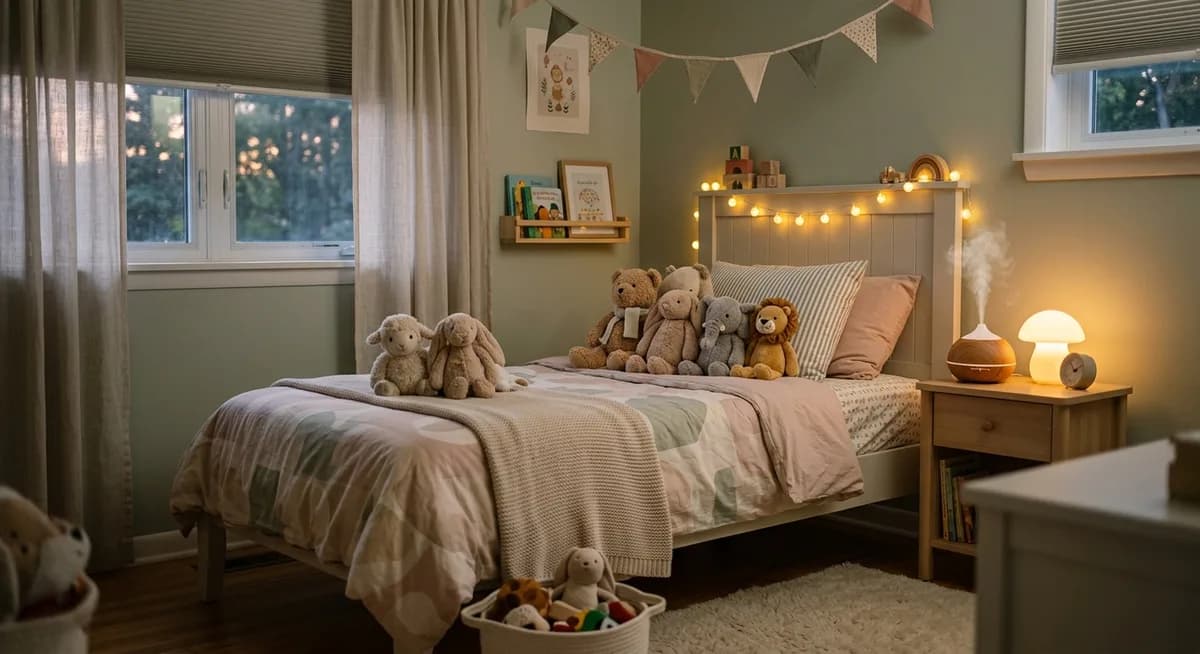 Kinderzimmer mit Nachtlicht und Diffuser