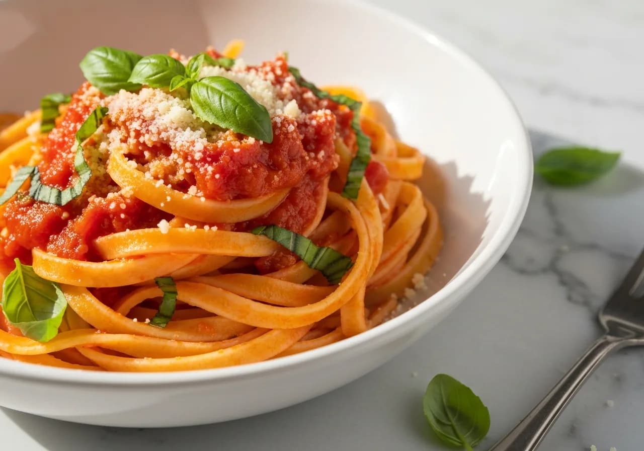Tomaten-Pasta mit Basilikum – Rezept mit ätherischen Ölen