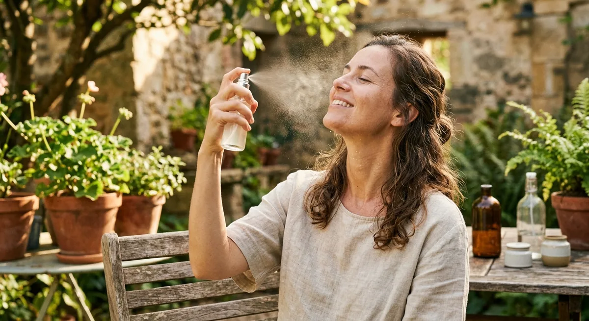 Erfrischungsspray und Kühltuch für den Frische-Moment