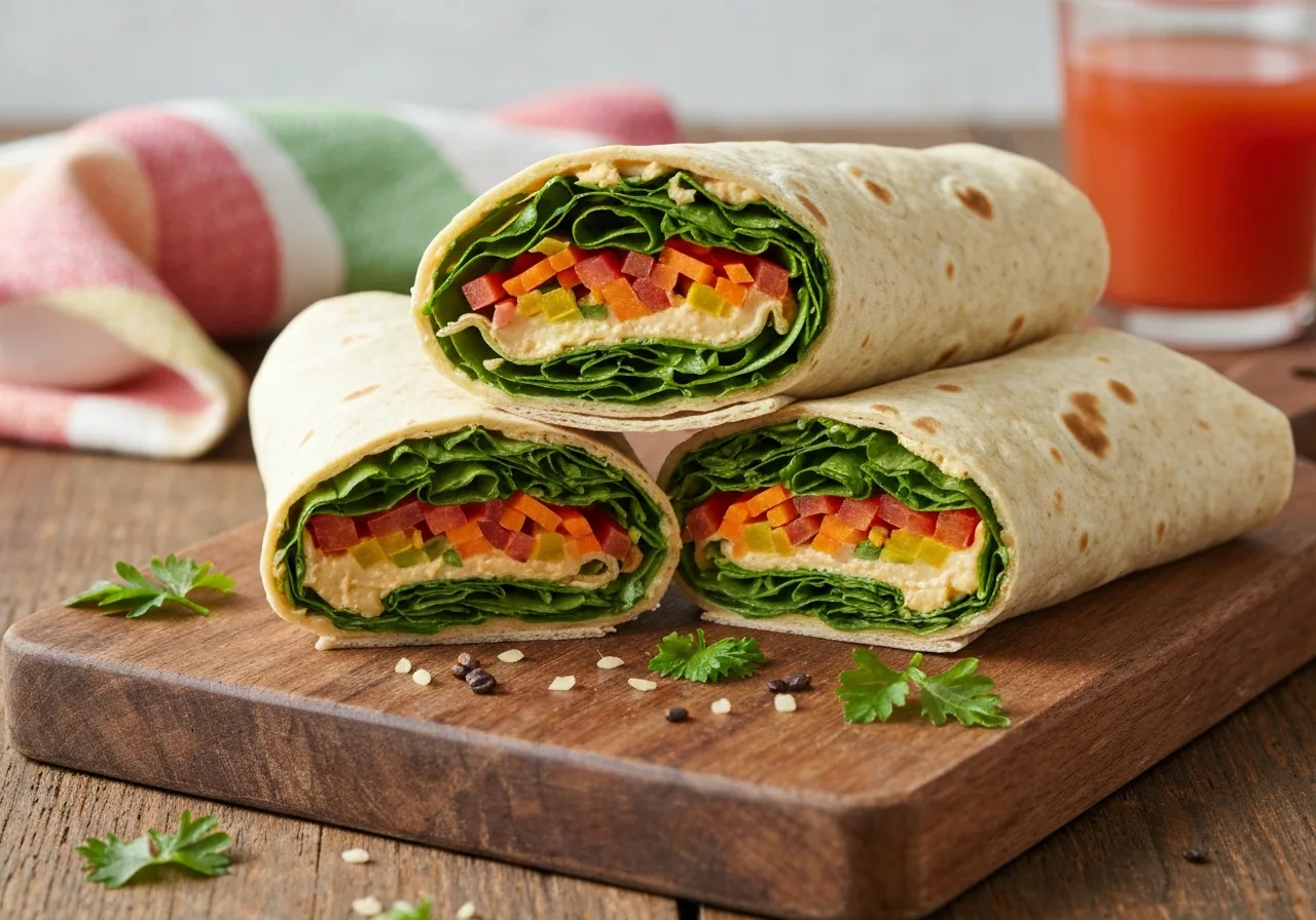 Wraps mit Hummus – Rezept mit ätherischen Ölen von Young Living